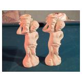 Ceramic Statue Candle Holders 13'x6'
