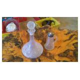 Cut Glass Decanter, Vintage Syrup Dispenser