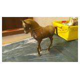 Vintage Etched Brass Horse Figurine, 10'x13'