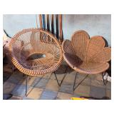 Vtg Rattan Lounge Chairs x2