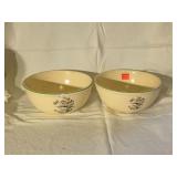 Ceramic Bowls x2 Homer Laughlin 9ï¿½ Dia