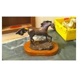 Bronze Horse Statue 'Free And Bold' By Beville