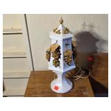 Vintage Art Pottery Jar Lamp With Lucite Grapes