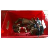 Wooden and Ceramic Horse Art