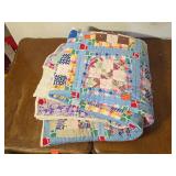Vintage Patchware Quilt Handmade 9 Patch Pattern