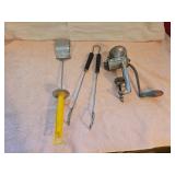 Tongs, Vintage Grinder, Spatula