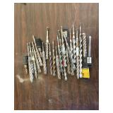 Drill Bits and Bin Various Sizes