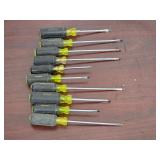 Stanley Screw Drivers, All Flathead Qty 10