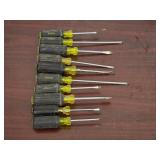 Stanley Screw Drivers, All Flathead Qty 10