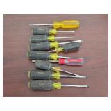 Stanley Screw Drivers, All Flathead Qty 10