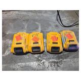 DeWalt 20v 2AH Batteries QTY4
