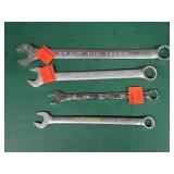 Various Combination wrenches Qty 4