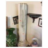 Fluted Column Pedestal x2 Made Of Plaster