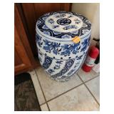 Decorative Blue & White Ceramic Garden Stool