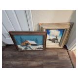 Framed Artwork Oil On Canvas x2