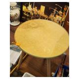 Side Table With Glass Top Damaged 25.5'x20' Dia.