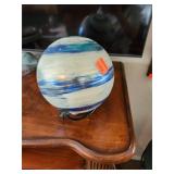 Glass Ball On Metal Stand