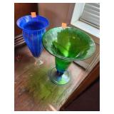 Glass Vases x2 12'