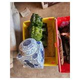 Foo Dog Book Ends Ceramic, Ginger Pot