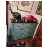 Solid Distressed Wood Dresser 3 Drawers