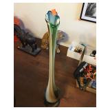 Hand Blown Glass Vase Swung Art Glass Piece