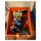 Glass Vase, Clocks x2, Alarm Clock