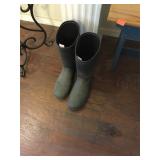 Mens Steel Toe Rubber Mud Boots Size 10