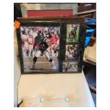 Framed Football Memorabilia Featuring Photograph