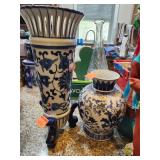 Decorative Glass Vases x2