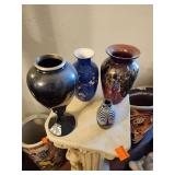 Contents Of Shelf, Trinket Boxes, Vases