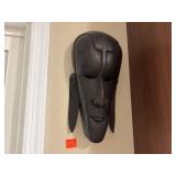 Ebony Wood Mask Wall Art 13'x5'