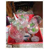 Glassware, Vases, Angel Figurine, Wine Glasses