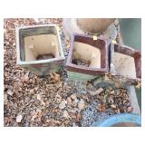 Ceramic Flower Pots x3, 13.5'x9.5'