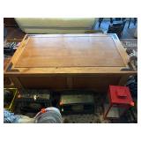 Wooden Table/ Storage Chest Also Used As Coffee