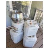 Contents Of Porch, Large Dog Kennels x3