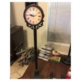 Double Sided Pedestal Floor Clock