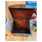 Decorative Wooden Box, Ceramic Buddha