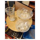 Contents Of Shelf, Cut Glass Bowls