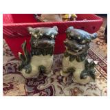 Foo Dohs x2 Damaged, Dragon Statue, Angel Statue