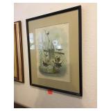 Framed Wall Art Depicts Marshwren