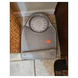 Bathroom Scale & Bamboo Hamper