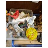 Glass Figurines, Rabbits, Birds, Oriental Statue