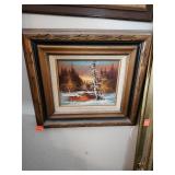 Framed Art Oil On Canvas By Cantrell 18.5'x16'