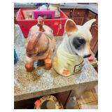 Ceramic Cookie Jars x2, 1 Damaged