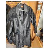 Mens Leather Long Coat By Winlit Size M