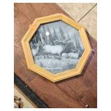 Wildlife Framed Art 14.5'x14.5' Wood Frame