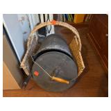 Rattan Storage Basket For Firewood, Ash Bucket