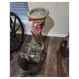 Cement Statue Of A Rooster, Metal Bird Cage