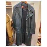 Mens Leather Trench Coat