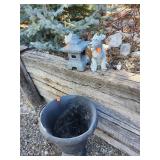 Plastic Flower Pot, Garden Statues